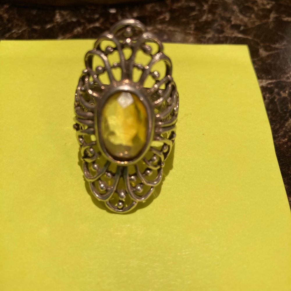 Citrine sterling silver ring